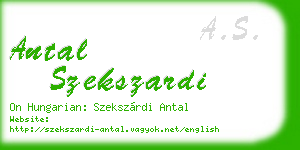 antal szekszardi business card